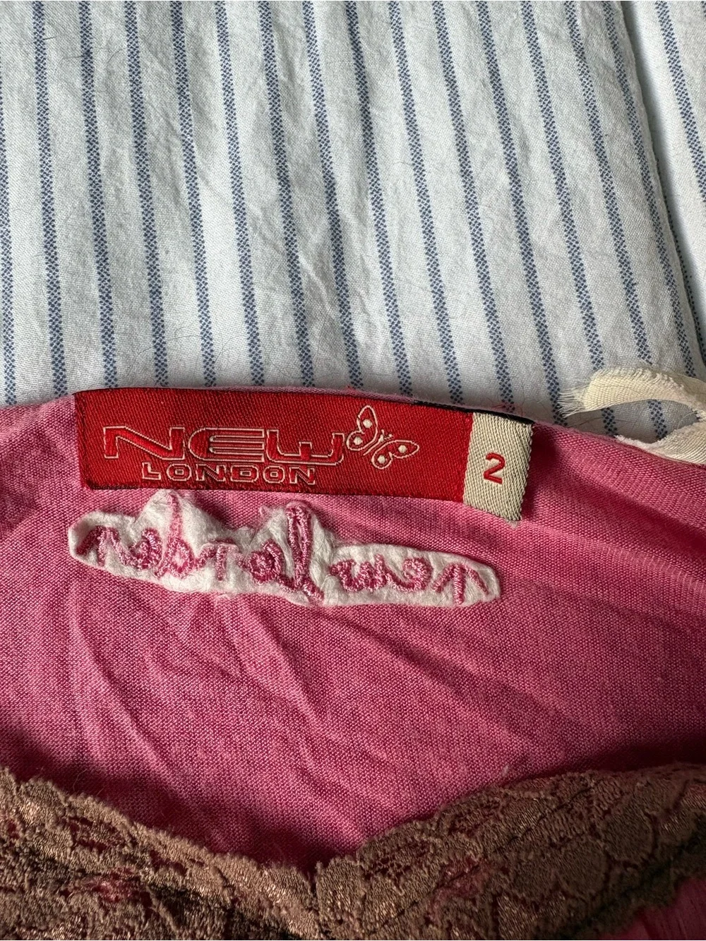 Pink and Brown Lace Trim Cami Tank - Picture 4 of 6